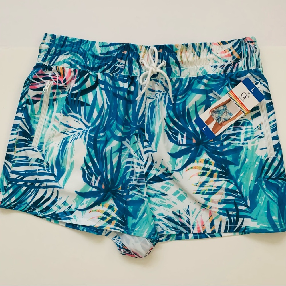 Ocean Pacific OP Shorts NWT Board Swim Shorts Tropical Print Size Large - Picture 2 of 7